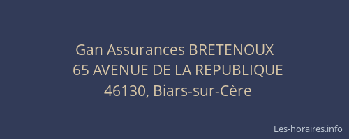 Gan Assurances BRETENOUX