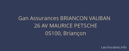 Gan Assurances BRIANCON VAUBAN