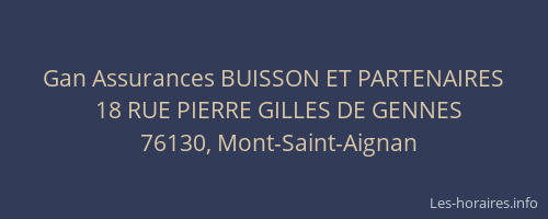 Gan Assurances BUISSON ET PARTENAIRES