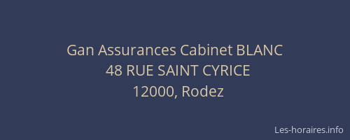 Gan Assurances Cabinet BLANC
