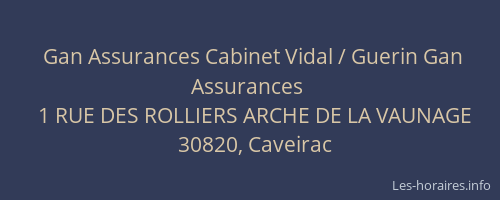 Gan Assurances Cabinet Vidal / Guerin Gan Assurances