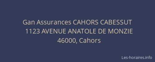 Gan Assurances CAHORS CABESSUT