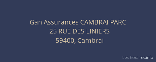Gan Assurances CAMBRAI PARC