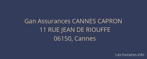 Gan Assurances CANNES CAPRON