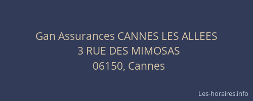 Gan Assurances CANNES LES ALLEES