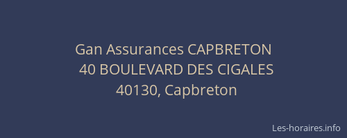 Gan Assurances CAPBRETON