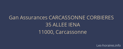 Gan Assurances CARCASSONNE CORBIERES