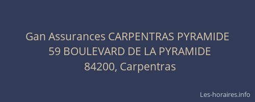 Gan Assurances CARPENTRAS PYRAMIDE