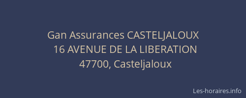 Gan Assurances CASTELJALOUX