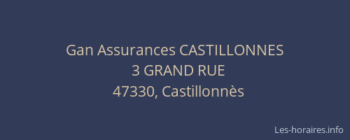 Gan Assurances CASTILLONNES