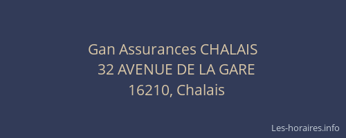 Gan Assurances CHALAIS