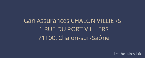 Gan Assurances CHALON VILLIERS