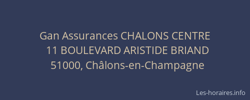 Gan Assurances CHALONS CENTRE