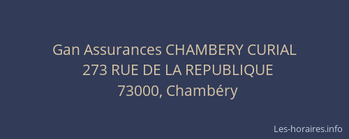 Gan Assurances CHAMBERY CURIAL