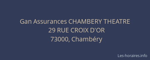 Gan Assurances CHAMBERY THEATRE