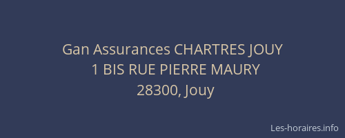 Gan Assurances CHARTRES JOUY