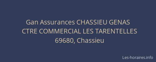 Gan Assurances CHASSIEU GENAS