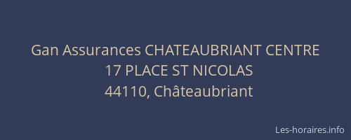 Gan Assurances CHATEAUBRIANT CENTRE
