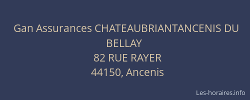 Gan Assurances CHATEAUBRIANTANCENIS DU BELLAY