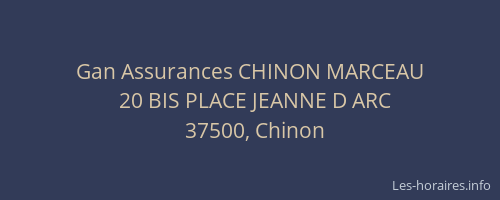 Gan Assurances CHINON MARCEAU