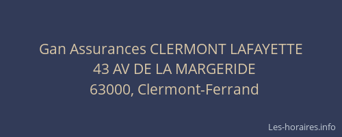 Gan Assurances CLERMONT LAFAYETTE