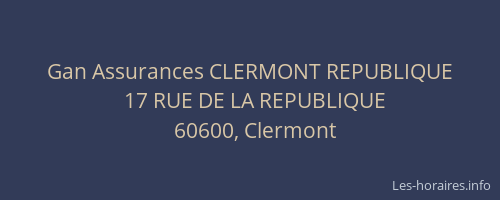 Gan Assurances CLERMONT REPUBLIQUE