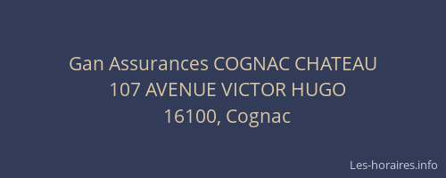 Gan Assurances COGNAC CHATEAU