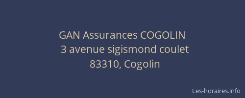 GAN Assurances COGOLIN