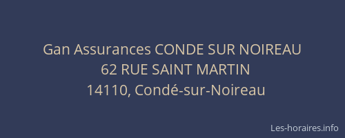 Gan Assurances CONDE SUR NOIREAU