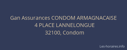 Gan Assurances CONDOM ARMAGNACAISE