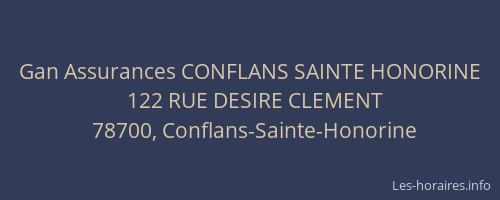 Gan Assurances CONFLANS SAINTE HONORINE