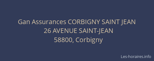 Gan Assurances CORBIGNY SAINT JEAN