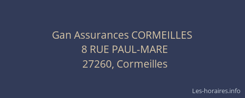 Gan Assurances CORMEILLES