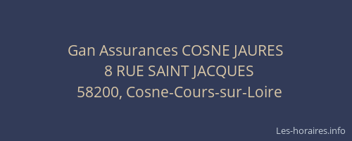 Gan Assurances COSNE JAURES