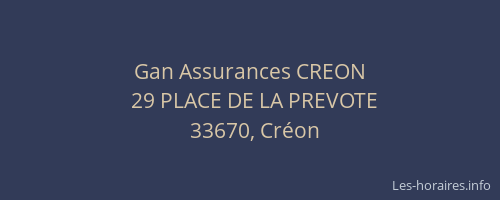 Gan Assurances CREON