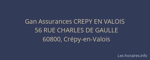 Gan Assurances CREPY EN VALOIS