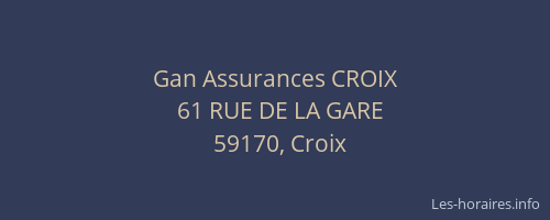 Gan Assurances CROIX