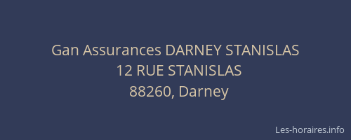 Gan Assurances DARNEY STANISLAS