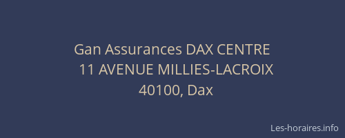Gan Assurances DAX CENTRE