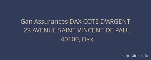 Gan Assurances DAX COTE D'ARGENT