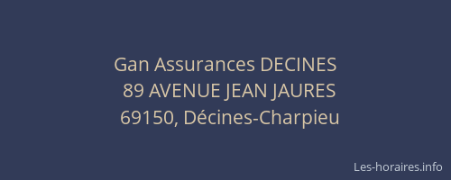 Gan Assurances DECINES
