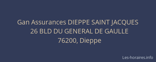Gan Assurances DIEPPE SAINT JACQUES