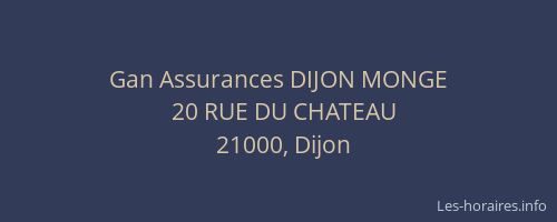 Gan Assurances DIJON MONGE