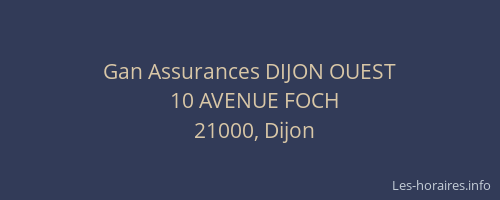 Gan Assurances DIJON OUEST