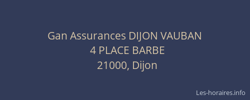 Gan Assurances DIJON VAUBAN