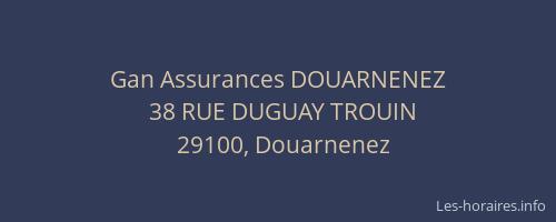 Gan Assurances DOUARNENEZ