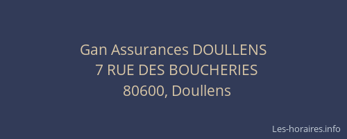 Gan Assurances DOULLENS