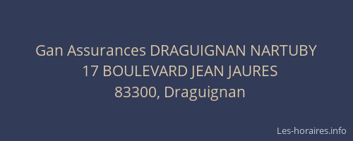 Gan Assurances DRAGUIGNAN NARTUBY