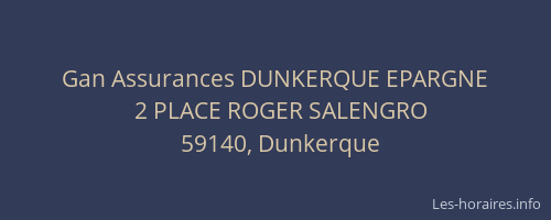 Gan Assurances DUNKERQUE EPARGNE