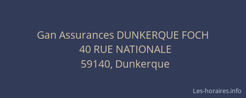 Gan Assurances DUNKERQUE FOCH
